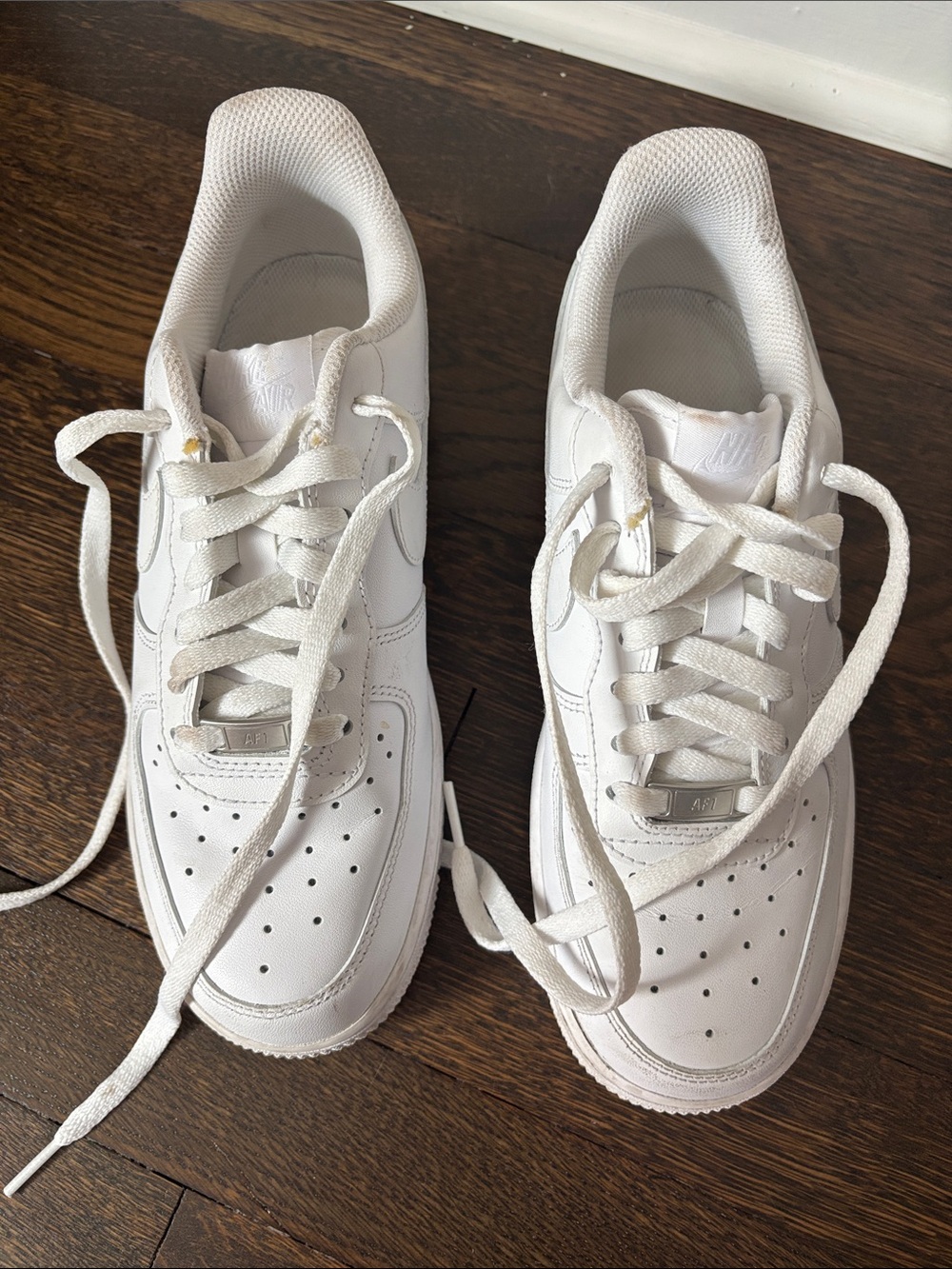 Nike White Low-Top Leather Sneakers